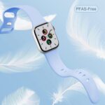 ⁦سوار رياضي متوافق مع ساعة ابل 38 ملم 40 ملم 41 ملم 42 ملم 44 ملم 45 ملم 46 ملم 49 ملم للنساء والرجال، سوار معصم من السيليكون الناعم لساعة اي ووتش سلسلة 10 9 8 7 6 5 4 3 2 1 اس اي الترا⁩ - الصورة ⁦2⁩