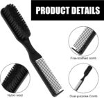 ⁦3 قطع من فرشاة اللحية للرجال، 2 قطعة فرشاة تنظيف حلاقة و1 مشط محمول، فرشاة الحلاقة، مجموعة فرش اللحية، لوازم الحلاقين، فرشاة تنظيف الحلاقين للمنزل وصالونات التجميل⁩ - الصورة ⁦2⁩