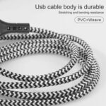 ⁦كابل شحن متعدد، كابل USBA/USB C 5 في 1 مع موصلات iP مايكرو USB نوع C، كابل شاحن متعدد سلك شحن سريع للهاتف 16 15 14 13 12 11 سامسونج جالاكسي S20 S10 S9 S8 هواوي أندرويد- 1.2 متر⁩ - الصورة ⁦6⁩