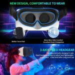 ⁦سماعة رأس للواقع الافتراضي للهواتف الذكية، من أزوني بزاوية رؤية فائقة العرض 120 درجة، تركيز قابل للتعديل وعرض العين، عدسة شبه كروية، تبديد للحرارة، متوافقة مع الهواتف الذكية مقاس 4.5-6.5 بوصة⁩ - الصورة ⁦2⁩