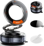 يونيكينغ® حامل جوال محسّن بكوب امتصاص 360 درجة من سبائك الزنك، حامل هاتف مغناطيسي فراغيّ للسيارة لحامل ماج سيف، 98 رطلاً من الملحقات الفائقة لأجهزة آيفون 16 و15 و14 و13 و12 وأندرويد