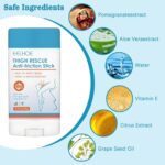 ⁦عصا مضادة للاحتكاك من تشيكزيد للأفخاذ والجسم، بلسم بحجم مناسب للسفر لتخفيف تهيج البشرة، عصا مضادة للاحتكاك بطبقة ناعمة مع فيتامين E والصبار، لرحلات البحر، الصيف، عطلات الشاطئ الأساسية⁩ - الصورة ⁦3⁩