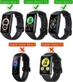 ⁦اوميدا 3 قطع من الاساور الاحتياطية المقاومة للماء من السيليكون وسوار رياضي جيد التهوية، متوافق مع هواوي باند 6 وباند 6 برو، سوار هونر باند 6 (اسود / ازرق ميدنايت / رمادي فاتح)⁩ - الصورة ⁦5⁩