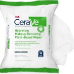 مناديل مبللة مرطبة لازالة المكياج عن الوجه من سيرافي | مناديل وجه على أساس نباتي قابلة للتحلل في السماد المنزلي | مناديل تنظيف الوجه | مناسبة للبشرة الحساسة | خالية من العطور ولا تسبب انسداد المسام |