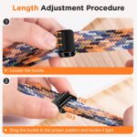 ⁦سوار بديل مضفر مرن وقابل للتعديل متوافق مع ساعة ريدمي ووتش 5، سوار معصم رياضي من النايلون متوافق مع ساعة شاومي الذكية باند 9 برو/ 8 برو⁩ - الصورة ⁦3⁩