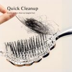 ⁦فرشاة شعر مجعد من سترالاين باونس، فرشاة مبللة، مشط تصفيف، فرشاة فك تشابك الشعر (فضي)⁩ - الصورة ⁦5⁩