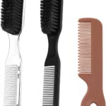 3 قطع من فرشاة اللحية للرجال، 2 قطعة فرشاة تنظيف حلاقة و1 مشط محمول، فرشاة الحلاقة، مجموعة فرش اللحية، لوازم الحلاقين، فرشاة تنظيف الحلاقين للمنزل وصالونات التجميل