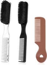 3 قطع من فرشاة اللحية للرجال، 2 قطعة فرشاة تنظيف حلاقة و1 مشط محمول، فرشاة الحلاقة، مجموعة فرش اللحية، لوازم الحلاقين، فرشاة تنظيف الحلاقين للمنزل وصالونات التجميل