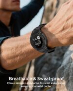 ⁦ميي مول سوار 22 ملم/ 26 ملم متوافق مع جارمين انستينكت 3 اموليد / سولار / اصدار تكتيكي، سوار سيليكون ناعم جيد التهوية، سوار رياضي بديل قابل للتعديل لجارمين انستنكت 3 45 ملم/50 ملم⁩ - الصورة ⁦6⁩