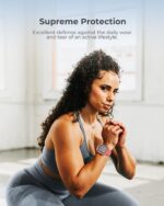 ⁦جراب فيت اكس من ابكومون متوافق مع ساعة ابل 45 ملم سلسلة 9/8/7، جراب ممتص للصدمات نحيف ومتين وناعم من البولي يوريثين الحراري، مضاد للسقوط والصدمات [السوار غير متضمن] - اسود اونيكس⁩ - الصورة ⁦4⁩