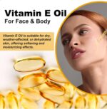 ⁦زيت فيتامين E العضوي للبشرة والشعر والاظافر والوجه، مرطب طبيعي يحسن الملمس ويعزز المرونة ويقلل من البهتان وعلامات الشيخوخة، مثالي للاستخدام اليومي⁩ - الصورة ⁦5⁩