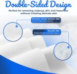 ⁦مناشف وجه للاستعمال مرة واحدة - مناديل وجه فائقة النعومة وقابلة للتحلل البيولوجي للبشرة الحساسة والمعرضة لحب الشباب | معتمدة من اطباء الجلدية، فائقة الامتصاص، مناديل جافة لازالة المكياج خالية من الوبر⁩ - الصورة ⁦4⁩