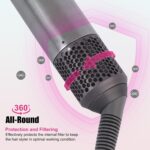 ⁦غطاء فلتر خارجي عريض بديل لمصفف الشعر دايسون اير راب HS01 HS05 مع فرشاة تنظيف فلتر مغناطيسية، قطع غيار قفص فلتر مغناطيسي من دبليو واي دبليو واي⁩ - الصورة ⁦4⁩