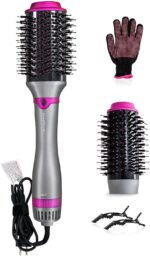 ⁦كينسي بيوتي فرشاة مجفف الشعر 4 في 1، فرشاة مجفف الشعر بقوة 1200 واط مع مجفف ومموِّج الشعر ورأسي فرشاة قابلين للتبديل، مجفف شعر بثلاث سرعات مختلفة⁩ - الصورة ⁦8⁩