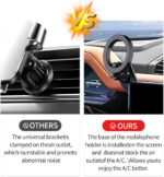 ⁦حامل جوال للسيارة من مازر ويلر لسيارة لاند روفر ديفندر 2022-2025، مشبك ثابت للشاشة 11.4 انش، حامل موبايل دوار 360 درجة متوافق مع ماج سيف، حامل جوال لا يؤثر على فتحة التهوية⁩ - الصورة ⁦6⁩