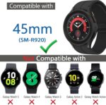 ⁦جراب ساعة متوافق مع ساعة سامسونج جالاكسي 5 برو، مناسب لملحقات ساعة جالكسي 5 برو، غطاء حماية كامل من البولي يوريثين الحراري الناعم مع شاشة HD مدمجة (5 قطع، 45 ملم)⁩ - الصورة ⁦2⁩