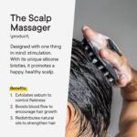 ⁦اداة تدليك وخطاف لفروة الرأس، اداة تنظيف وحامل ادوات الزينة من السيليكون، ملحقات الدش والحمام، تتميز بتقنية قبضة السيليكون، قابلة للازالة واعادة الاستخدام (اسود)⁩ - الصورة ⁦7⁩