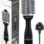 ريبون RE-2126B مصفف شعر 1300 واط بإيقاف تشغيل تلقائي عند ارتفاع درجة الحرارة، شعيرات مفرزة خالية من التشابك، رؤوس مدببة مع ثلاثة إعدادات للهواء البارد والساخن