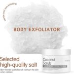 ⁦KALEDE Exfoliating Coconut Body Scrub for Tan Removal & Soft-Smooth Skin | For Women & Men | De-Tan Bathing Scrub with Coconut Oil, Removes Dirt & Dead Skin from Neck, Knees, Elbows & Arms - 200gm⁩ - الصورة ⁦5⁩