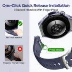 ⁦سوار سيليكون متوافق مع ساعة هواوي ووتش 5 مقاس 46 ملم من كيز جييف، سوار بديل بدون فجوات وناعم متوافق مع ساعة هواوي ووتش 5 مقاس 42 ملم للنساء والرجال⁩ - الصورة ⁦5⁩