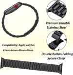 ⁦سوار من الستانلس ستيل من دوماما - متوافق مع اي ووتش 42/44/45/49 ملم - سوار بديل معدني ممتاز - تصميم انيق ومتين - سهل التركيب - الساعة غير متضمنة⁩ - الصورة ⁦7⁩
