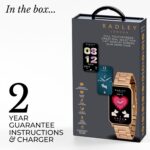 ⁦رادلي ساعة ذكية للنساء سلسلة 21 مع سوار من الستانلس ستيل مطلي بالذهب الوردي RYS21-4016⁩ - الصورة ⁦6⁩