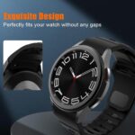 ⁦كييس جييف متوافق مع سوار ساعة سامسونج جالكسي 7/6 /ساعة جالكسي 6 كلاسيكية 43 ملم/ساعة جالكسي 5/ساعة جالكسي 5 برو 45 ملم/سوار ساعة جالكسي 4، سوار سيليكون ناعم بدون فجوات لساعة سامسونج 6 للرجال والنساء⁩ - الصورة ⁦4⁩