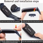 ⁦اوميدا 3 قطع من الاساور الاحتياطية المقاومة للماء من السيليكون وسوار رياضي جيد التهوية، متوافق مع هواوي باند 6 وباند 6 برو، سوار هونر باند 6 (اسود / ازرق ميدنايت / رمادي فاتح)⁩ - الصورة ⁦4⁩