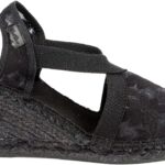 توني بونس حذاء اسبدري بكعب عريض ويدج بحزام مطاطي مطرز للنساء، Terra-7FBK