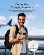 ⁦بلكن شاحن محمول، باور بانك رفيع بمنفذ USB-C 10000mAh مع منفذي USB-C وشاشة بطارية رقمية، شحن 20 واط لايفون 16 و15 بلس وبرو ماكس وسامسونج جالكسي اس 25 واس 24 وبكسل 9 وايباد وغيرها⁩ - الصورة ⁦5⁩