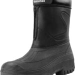 حذاء شتوي للرجال من كنيكس ماكس، حذاء ثلج مبطن دافئ، حذاء شتوي مع مادة خارجية مقاومة للماء ونعل غير قابل للانزلاق، مناسب لموسم الثلج في الشتاء