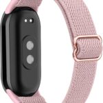 سوار مطاطي لساعة شاومي مي باند 8/9، سوار نايلون قابل للتمدد والتعديل وجيد التهوية لسوار شاومي مي الذكي 8/9 للرجال والنساء