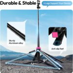 ⁦ULANZI New MT-44 B Extendable Phone Tripod, Four-Leg Tripod, 59" Selfie Stick Vlog Stand with 2 in 1 Phone Clip, Black⁩ - الصورة ⁦6⁩