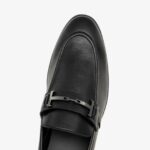 ⁦حذاء لوفر كلاسيكي للعمل للرجال من اندور، حذاء رسمي من الجلد الاسود مع ابزيم معدني، حذاء رسمي احترافي سهل الارتداء⁩ - الصورة ⁦4⁩