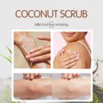 ⁦KALEDE Exfoliating Coconut Body Scrub for Tan Removal & Soft-Smooth Skin | For Women & Men | De-Tan Bathing Scrub with Coconut Oil, Removes Dirt & Dead Skin from Neck, Knees, Elbows & Arms - 200gm⁩ - الصورة ⁦8⁩