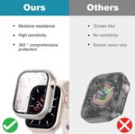 ⁦جراب من الزجاج المقوى مناسب لساعة ابل سلسلة 10 42 ملم/46 ملم، واقي شاشة صلب من البولي كربونات، غشاء زجاجي مقوى مدمج عالي الحساسية، عبوة من قطعتين (فضي، ساعة ابل سلسلة 10 42 ملم)⁩ - الصورة ⁦5⁩