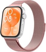 ⁦سوار معدني لساعة هواوي فيت 4/3 من جينهيك، سوار من الستانلس ستيل قابل للتعديل مع مشبك مغناطيسي لساعة هوا وي 4/3 للرجال والنساء⁩ - الصورة ⁦2⁩