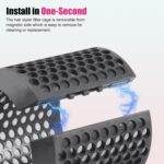 ⁦غطاء فلتر خارجي عريض بديل لمصفف الشعر دايسون اير راب HS01 HS05 مع فرشاة تنظيف فلتر مغناطيسية، قطع غيار قفص فلتر مغناطيسي من دبليو واي دبليو واي⁩ - الصورة ⁦5⁩