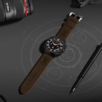 ⁦سوار جلدي فينتاج من فسانت متوافق مع ساعة سامسونج جالكسي الترا 47 ملم (2025/2024)، سوار جلد كريزي هورس بعرض 24 ملم لساعة جالكسي الترا للرجال والنساء، بني رترو⁩ - الصورة ⁦6⁩