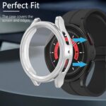 ⁦جراب ساعة متوافق مع ساعة سامسونج جالاكسي 5 برو، مناسب لملحقات ساعة جالكسي 5 برو، غطاء حماية كامل من البولي يوريثين الحراري الناعم مع شاشة HD مدمجة (5 قطع، 45 ملم)⁩ - الصورة ⁦6⁩