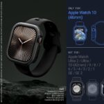 ⁦كيسولوجي غطاء حماية مصمم لساعة ابل سلسلة 10 (46 ملم) من فولت (2024) - اسود غير لامع⁩ - الصورة ⁦2⁩