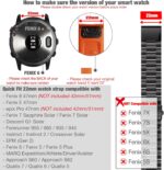 ⁦يووسايد سوار ساعة فينكس 6/فينيكس 5 بلس سريع الملاءمة، سوار بديل معدني من الستانلس ستيل 22 ملم لساعة جارمين فينيكس 5/5 بلس/ابروتش S60/فوررنر 935/كواتيكس 5، اسود⁩ - الصورة ⁦3⁩