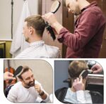 ⁦مجموعة فرش حلاقة من لانجثيرينج مكونة من قطعتين بمقبض خشبي من الالياف الطبيعية - فرشاة تصفيف اللحية ومنفضة للرقبة وفرشاة تنظيف للعناية بالرجال⁩ - الصورة ⁦5⁩