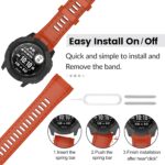 ⁦سوار ساعة لساعة جارمين انستينكت 2X، سولار، سوار بديل من السيليكون الناعم التكتيكي مع ادوات محول⁩ - الصورة ⁦2⁩