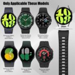 ⁦كييس جييف متوافق مع سوار ساعة سامسونج جالكسي 7/6 /ساعة جالكسي 6 كلاسيكية 43 ملم/ساعة جالكسي 5/ساعة جالكسي 5 برو 45 ملم/سوار ساعة جالكسي 4، سوار سيليكون ناعم بدون فجوات لساعة سامسونج 6 للرجال والنساء⁩ - الصورة ⁦6⁩