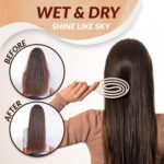 ⁦مشط توحيد الشعر الجديد 2026 من لوكسفيريا، فرشاة شعر مرنة لفك تشابك الشعر، شعيرات مرنة ناعمة مضادة للكهرباء الساكنة للشعر الرطب والجاف، تصميم حلزوني فريد من نوعه لازالة التشابك (B)⁩ - الصورة ⁦4⁩