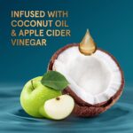 ⁦شامبو مرطب رويال اويلز من هيد اند شولدرز، مضاد للقشرة والعلاج للشعر الطبيعي والمجعد والملتف، غني بزيت جوز الهند وخل التفاح، خالٍ من الكبريتات والبارابين والصبغات، سعة 12.8 اونصة سائلة⁩ - الصورة ⁦3⁩