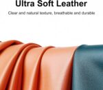 ⁦SUMK Strap Compatible with Huawei Watch Fit 4/3 2025, Magnetic D-Buckle Breathable Genuine Leather Watch Strap, Soft Replacement Bracelet Compatible with Huawei Watch Fit 4/3 Band⁩ - الصورة ⁦2⁩