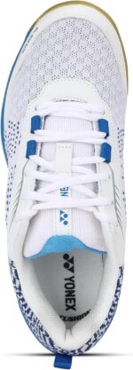 ⁦يونيكس حذاء تنس الريشة V100-i | صنع في الهند | مثالي لتنس الريشة والاسكواش وتنس الطاولة والكرة الطائرة | نعل لا يترك علامات | وسادة ترو | شكل ارجو | هيكساجريب |⁩ - الصورة ⁦5⁩