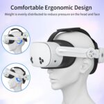 ⁦حزام راس لكويست 3 اس مع بطارية 6000 مللي امبير في الساعة: حزام قابل للتعديل لسوار كويست 3 اس ايليت مع بطارية، ملحقات الواقع الافتراضي البديلة المريحة⁩ - الصورة ⁦5⁩